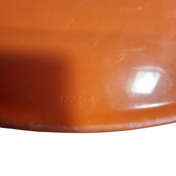 Vintage Tupperware Orange Flower Decorated Canister starburst Seal 1222 - Picture 4 of 4